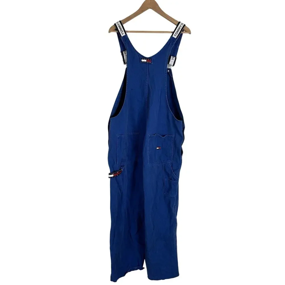 Vintage Tommy Hilfiger Denim Overalls, Sz L 90’s Jean Overalls